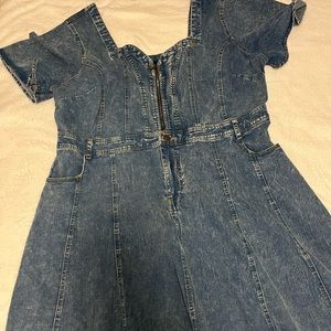 Short Sleeve Denim Dress